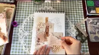 vintage autumn aesthetic journal 🍂 | journal with me | no talking