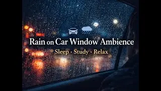 Rain on Car Window Ambience 🌧️ Relaxing Rain Sounds for Sleep, Study, and Focus (8 Hours)