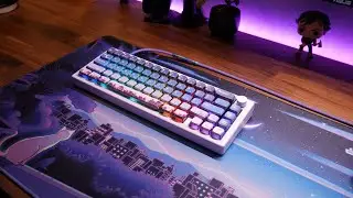 KapCo Artist | Night in The Neko City Set Keycaps & desk pad. On GMK67. Unboxing