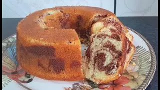 BOLO MESCLADO DE CHOCOLATE SIMPLES.