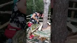 Making bamboo circle table