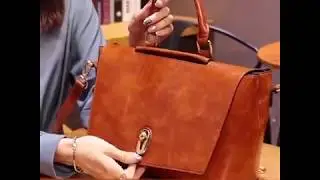 Retro Large Capacity Ladies Leather Handbag Shoulder Bag
