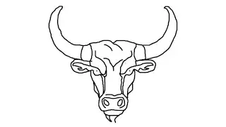 Bull Face Easy Drawing - Nishant Pundir