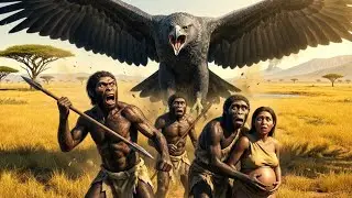 ALIEN & HOMINIDS vs GIANT THUNDER-BEAK MOTHER BIRD | Epic Prehistoric Battle for the Golden Eggs