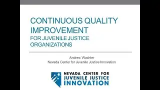 Continuous Quality Improvement for Juvenile Justice Organizations