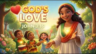 GOD’S LOVE “John 3:16” | Children of light with Aunty Mitchelle | Bible songs | For Kids