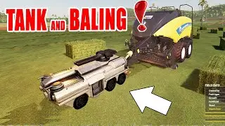 Farming Simulator 19: Small Tank and Very Large Baler & Ultra Mini Baler! Tank Test in My Farming!
