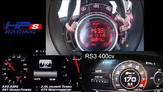500 ABARTH 300cv vs A45 AMG 381cv vs RS3 400cv by HPS RACING