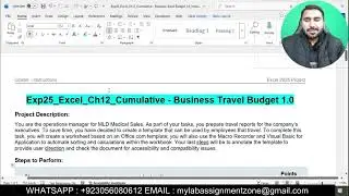 Exp25_Excel_Ch12_Cumulative_Business_Travel_Budget 1.0 | Cumulative Business Travel Budget 1.0