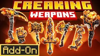 CREAKING WEAPONS ADDON Adds 7 OP Weapons & Boss to Minecraft Bedrock Edition!