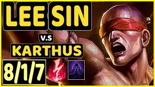 MALRANG (LEE SIN) vs KARTHUS - 8/1/7 KDA JUNGLE GAMEPLAY - KR Ranked GRANDMASTER