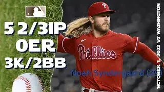 Noah Syndergaard 10th win | Oct 1, 2022 | MLB highlights