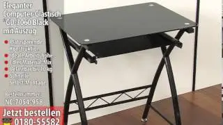 Carlo Milano Eleganter Computer-Glastisch 