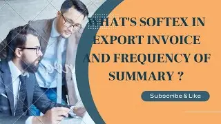 What's Softex in Export Invoice and Frequency of Submission