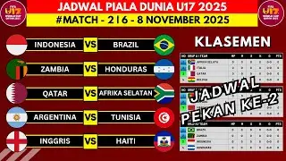 Jadwal Piala Dunia U17 2025 - Timnas Indonesia vs Brazil - Jadwal Timnas Live FIFA+ - PEKAN 2