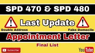 SPD 470 & SPD 480 All Updates || Sindh police Updates ||