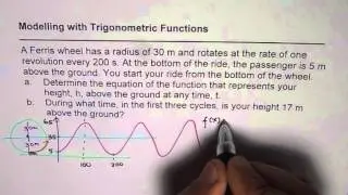 Ferris Wheel MHF4U Modelling Trigonometric Functions Test