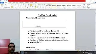 Shailendra L5 CMOS Fabrication Steps