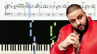 DJ Khaled - I'm The One feat. Justin Bieber - EASY Piano Tutorial