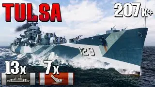 Крейсер Талса - всего 6 орудий, но сильные ББ и РЛС
