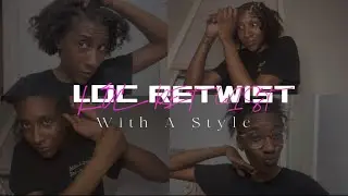 ✨ Labor Day Loc Retwist + High Ponytail Style | Easy & Cute Protective Style 💕🖤