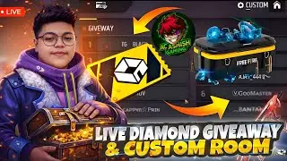 FREE FIRE LIVE CUSTOM ROOM GIVEAWAY | FF LIVE TEAM CODE GIVEAWAY | FF LIVE GIVEAWAY DJ ALOK |FF LIVE