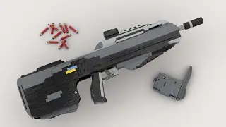 Lego toy gun that works HALO BR85HR Mechanism demonstration