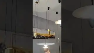 Touchless Control Dimmable Annular Suspended LED luminaire Spotlight