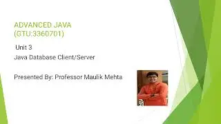 Advanced Java- JDBC ARCHITECTURE