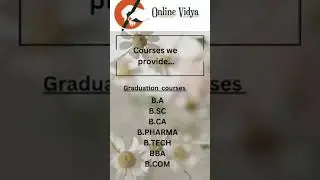 Online Vidya Rohtak- which provides all courses with TOP RANK universities. 2024 new video
