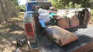Planting food plots with a pull behind spreader