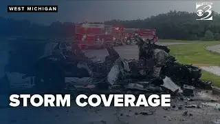Lightning strikes vehicle as storms cause damage, flooding across West Michigan