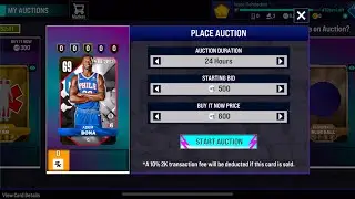 How to sell players, coaches, badges, etc&hellip;., in the Auction House on NBA 2K25 MyTEAM Mobile