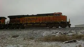 Slow Stack train in the snow in Norman, OK 2/11/2021