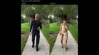 Wan 2.1 Vace Inpainting body size change test #AI