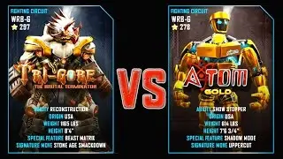 REAL STEEL WRB Tri Gore VS Atom Gold New Robots GOLD UPDATE (Живая сталь)