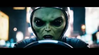 Alien Gokart in Times Square VEO3