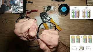 come crimpare un cavo di rete ethernet con plug RJ45 e il tester di rete Lan