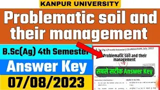 Full answer key of Problematic soil | Problematic soil and their management question paper solution
