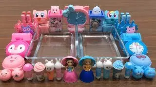 PINK vs BLUE | Mixing Random Things into Clear Slime | Special Series #4 Satisfying Slime Videos