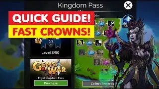 Gems of War Quick Kingdom Pass Guide! Easy Crowns! Best Team Strategy!