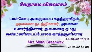 வேதாகம விசுவாசம். Mrs.Mathi Greenway.