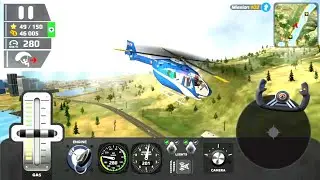 Blue Helicopter2 -Helicopter Flight Pilot Simulator-Android Gameplay