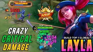 LAYLA HACKER BUILD!! LAYLA HARD CARRY GAMEPLAY -  BUILD TOP GLOBAL LAYLA 2024 ~ MLBB