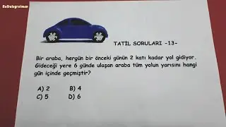 ZOR SORULAR (TATİL SORULARI -13-) @Bulbulogretmen  #problem #matematik #sorucevap #keşfet