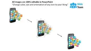 0115 Wireless Mobile Iphone With Social Media Icons Coming Out Ppt Slide