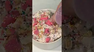 circus animal cookie salad recipe 🩷 #easydessert #dessert #easyrecipe #shorts #cookies #viralrecipe