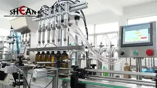 M&aacute;quina llenadora de l&iacute;quidos lineal completamente autom&aacute;tica