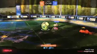 Rocket League Epic save into breakaway goal