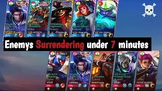 Alucard rank match, Enemy surrender under 7minute🤣